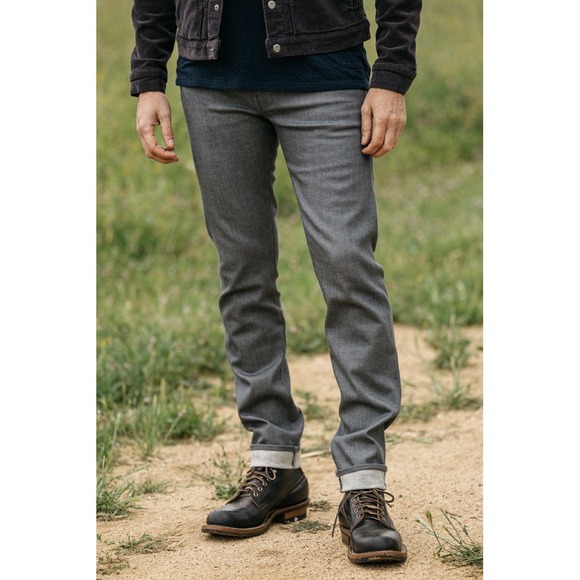 Hiroshi Kato Other - Hiroshi Kato The Pen Slim Jeans Gray Raw Men 33 Slim Fit Japanese Denim